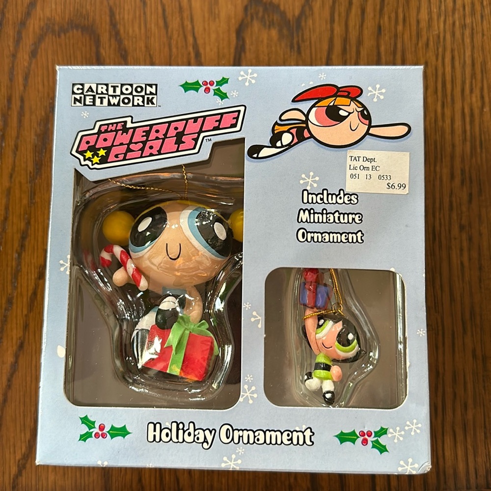 The Powerpuff Girls two piece ornament set. Holiday ornament by Cartoon Network